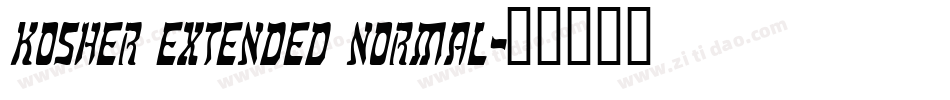 Kosher Extended Normal字体转换
